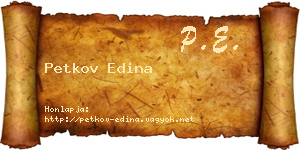 Petkov Edina névjegykártya